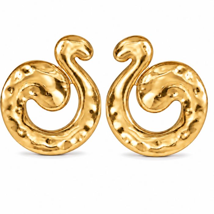 Aisha Swirl Statement Stud Earring