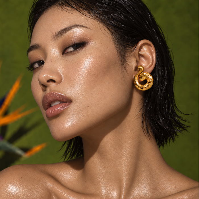 Aisha Swirl Statement Stud Earring