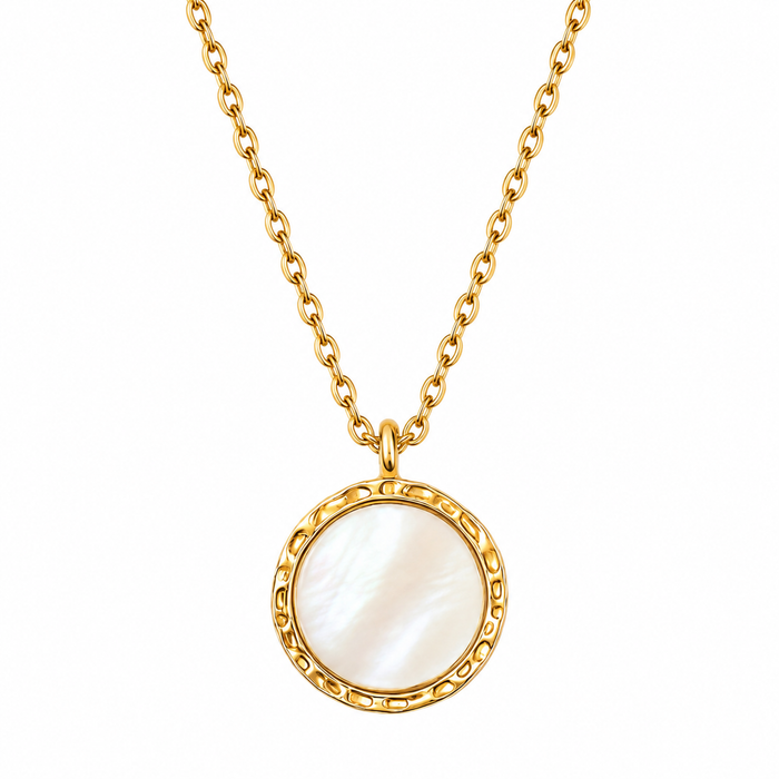 Alba Mother Of Pearl Pendant Necklace — Short Necklace
