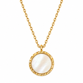 Alba Mother Of Pearl Pendant Necklace — Short Necklace