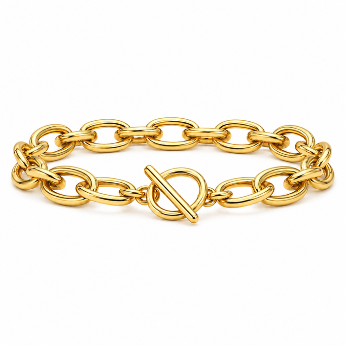 Allegra Chunky Oval Chain Toggle Bracelet — Chain Bracelet