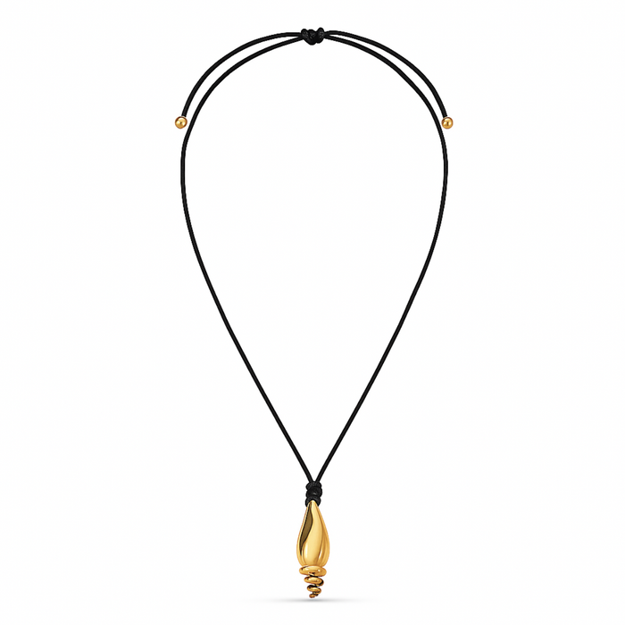 Amaya Oversized Shell Cord Necklace — Long Necklace