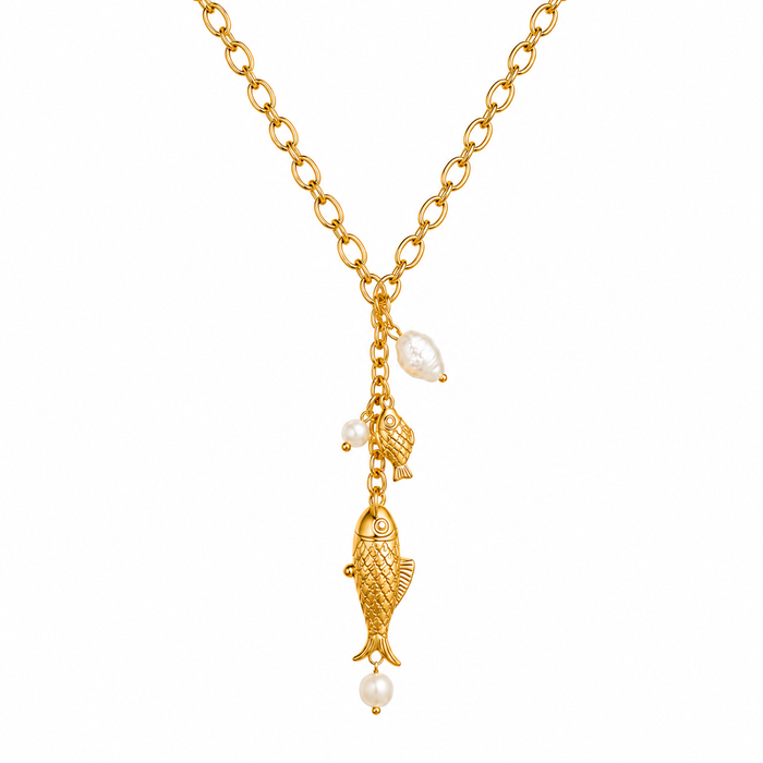 Amity Fish Lariat Necklace — Long Necklace