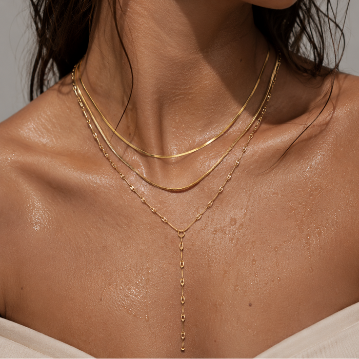 Anarosa Layered Lariat Necklace