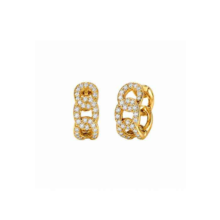 Anika Chain Huggie Hoop Earring