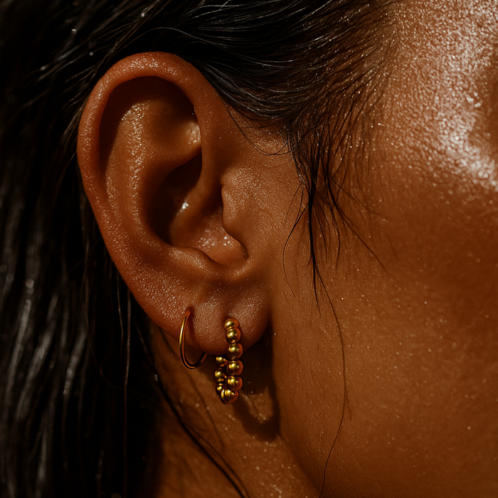 Annie Spiral Beaded Earring — Spiral Earring