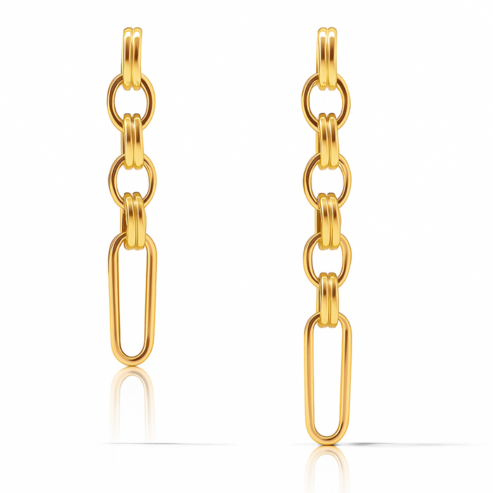 Antonia Asymmetrical Drop Chain Earring — Drop Earring