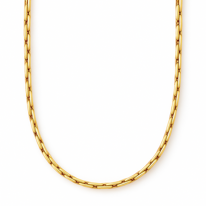 Anya Rectangular Box Chain Necklace — Short Necklace