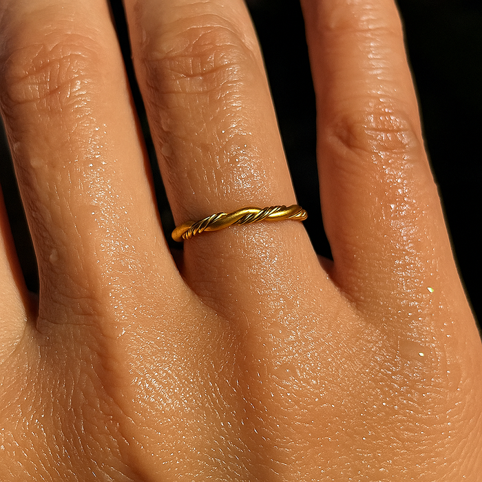 Aubrey Twist Ring — Stackable Ring
