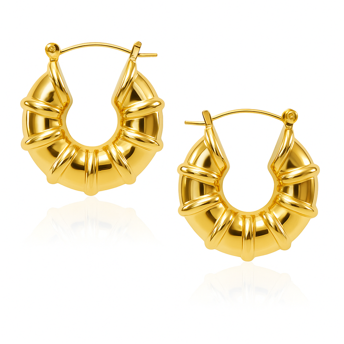 Bamboo Hoop Earrings