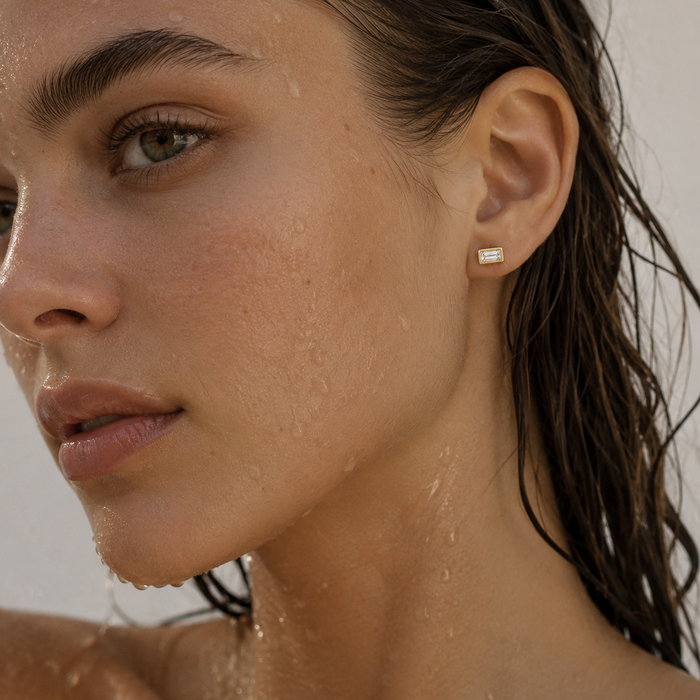 Bardot Baguette Stud Earring