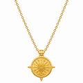 Beckett Sun Disc Pendant Necklace — Short Necklace