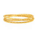 Blair Interlocking Hammered Ring — Stackable Ring