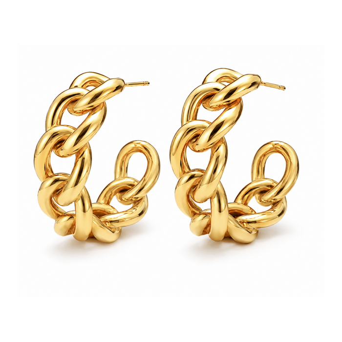 Braxton Chain Hoop Earring