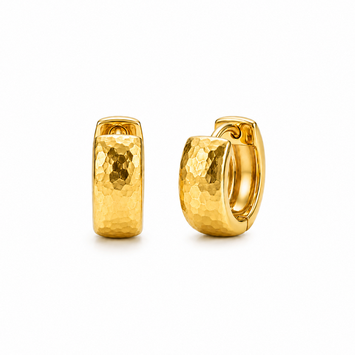 Brennan Hammered Mini Hoop Earring