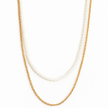 Brisa Double Chain Beaded Necklace — Short Necklace