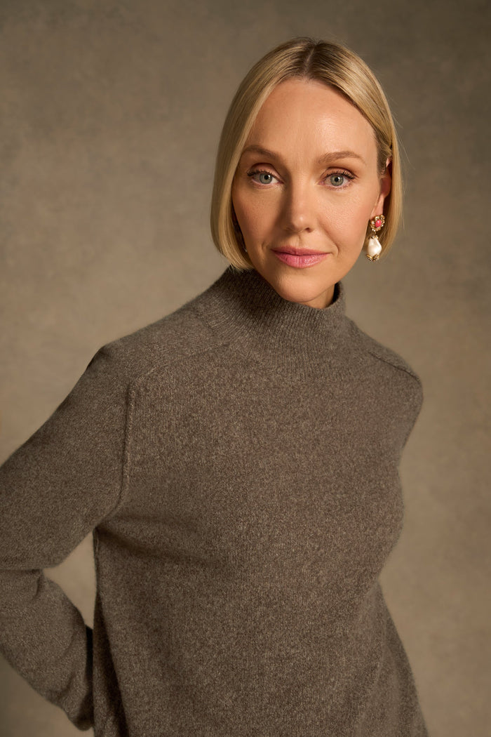 Brushed Merino Jumper - Coconut Marle