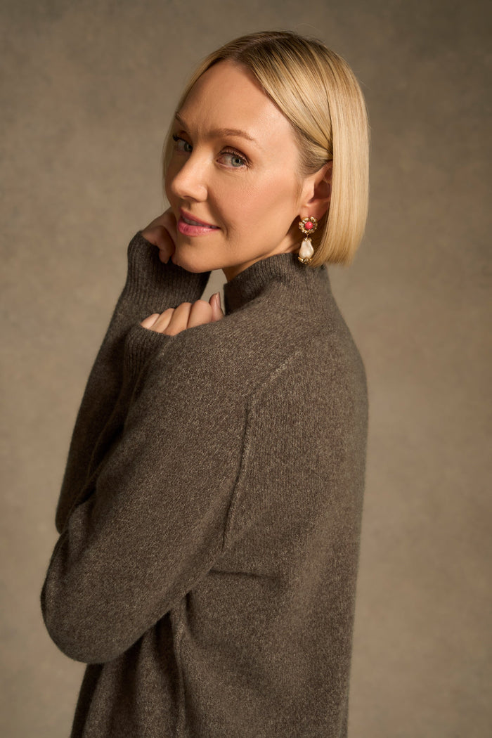 Brushed Merino Jumper - Coconut Marle