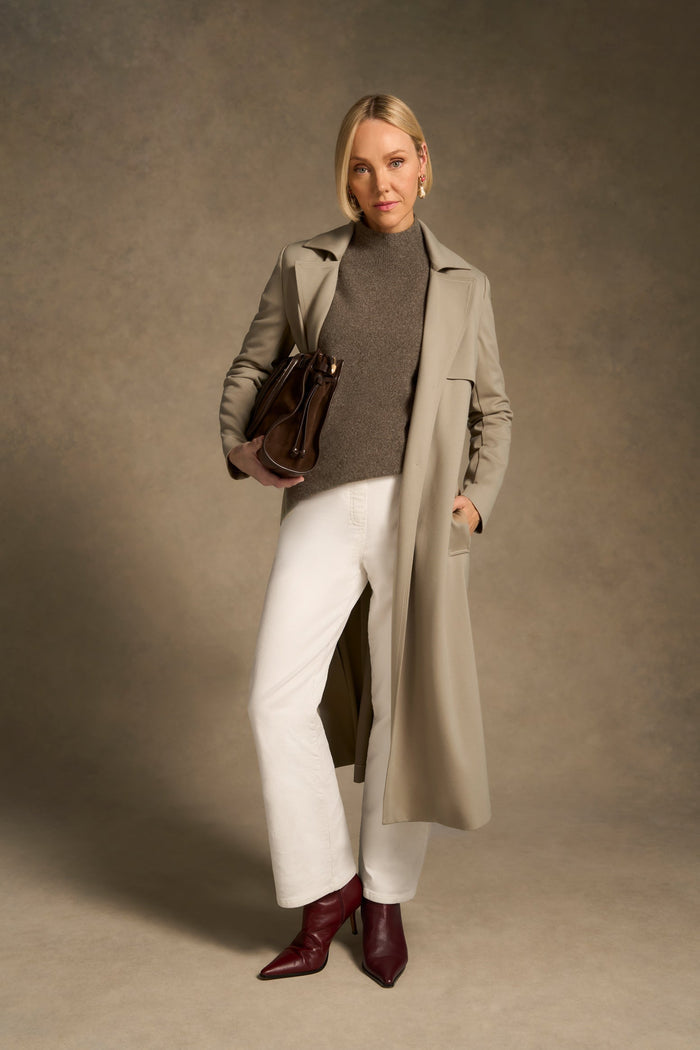 Brushed Merino Jumper - Coconut Marle