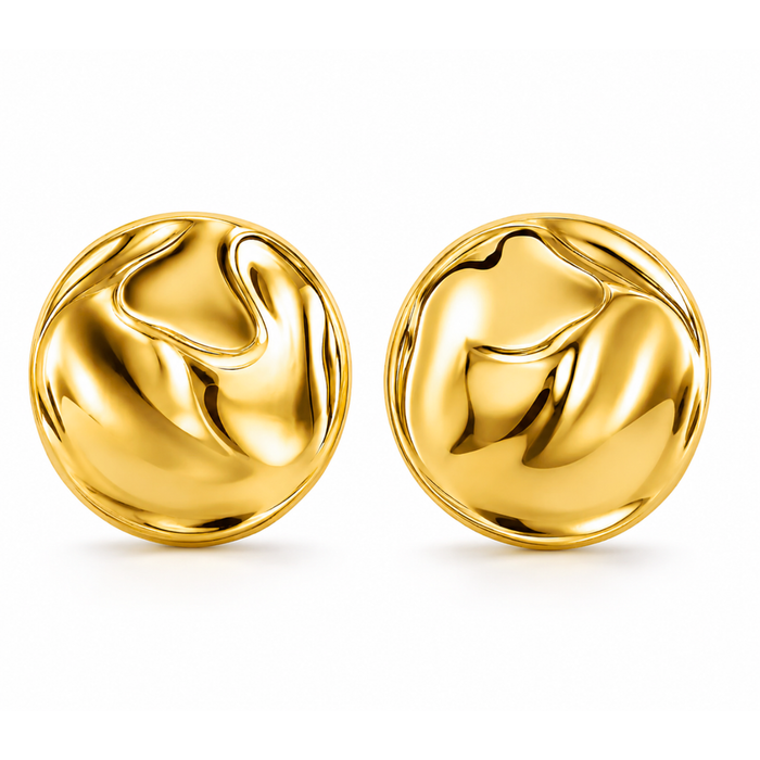 Callan Irregular Disc Earring — Stud Earring