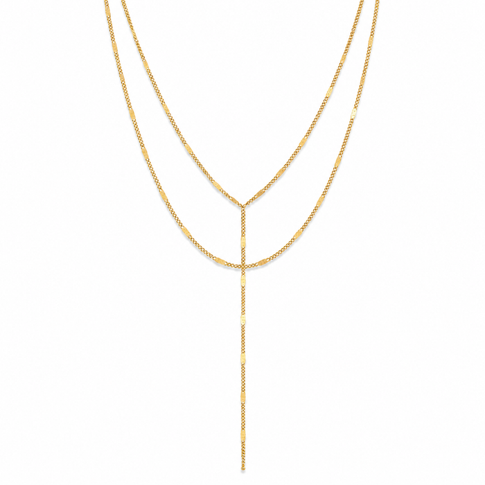 Camilla Dainty Lariat Chain Necklace — Long Necklace