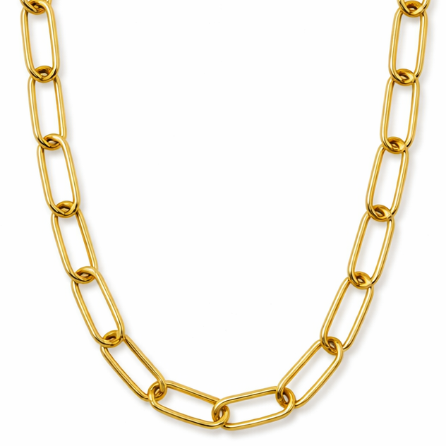 Carla Paperclip Chain Necklace — Short Necklace