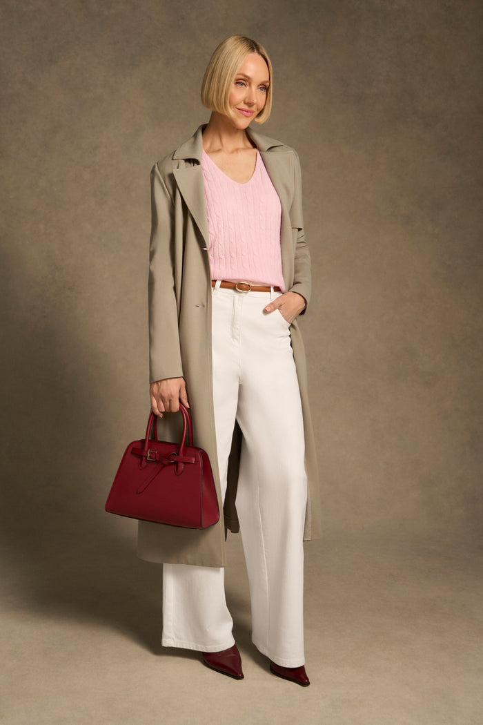 Cashmere Blouson Sleeve Jumper - Blossom