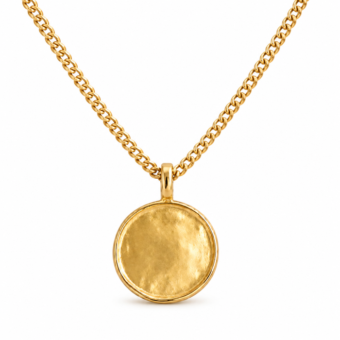 Catherine Blank Medallion Pendant Necklace — Short Necklace