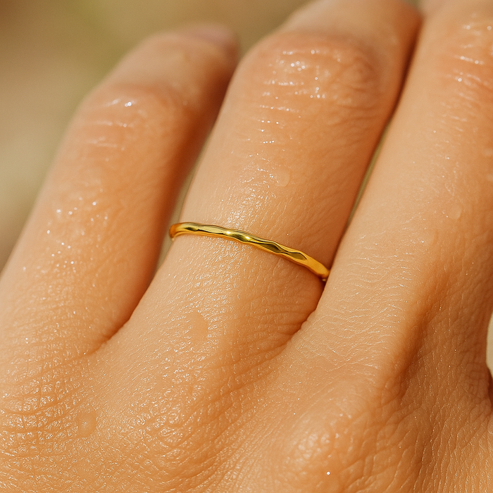 Chandler Hammered Ring — Stackable Ring