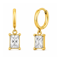 Chantel Baguette Huggie Hoop Earring