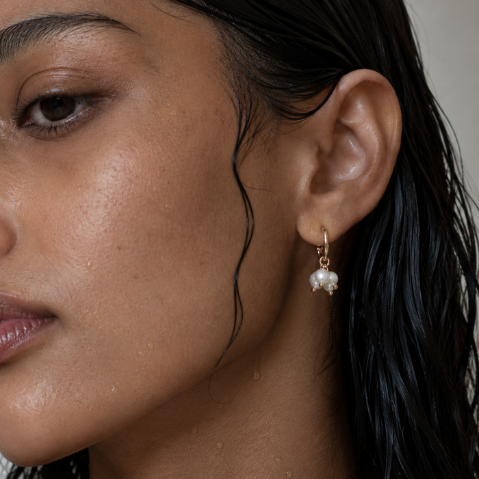 Chara Mini Hoop Pearl Earring — Hoop Earring