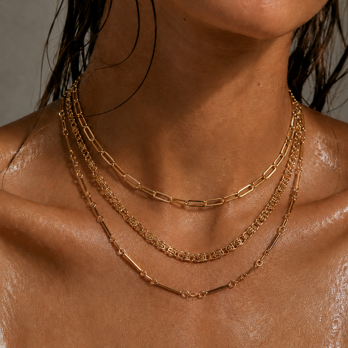 Chelley Multi Chain Choker Necklace