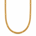 Cosette Beaded Round Mesh Chain Necklace — Short Necklace