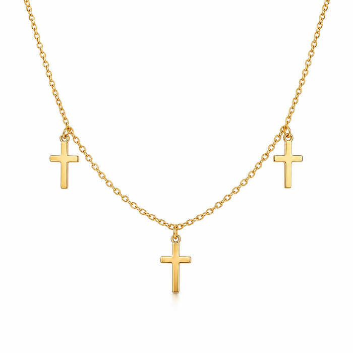 Dainty Cross Charm Necklace