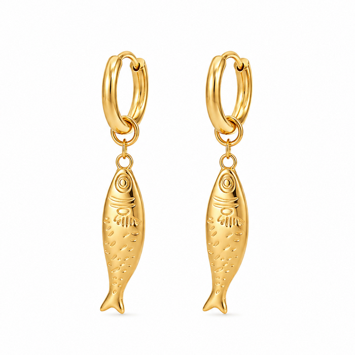 Dayna Huggie Hoop Fish Earring — Hoop Earring