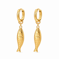 Dayna Huggie Hoop Fish Earring — Hoop Earring