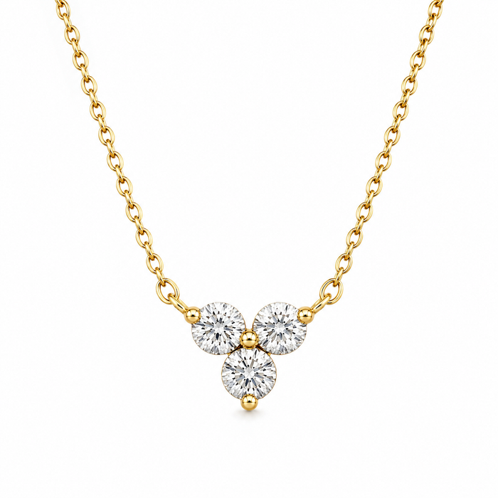 Donna Triple Stone Necklace — Short Necklace