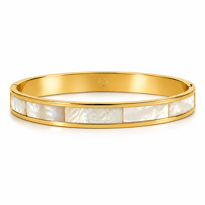 Estelle Mother Of Pearl Bangle Bracelet