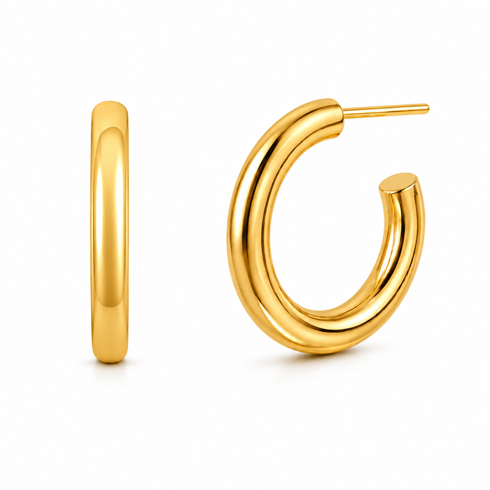 Flora Medium Hoop Earring