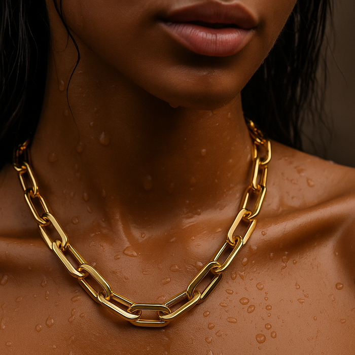 Gage Oversized Link Necklace — Short Necklace