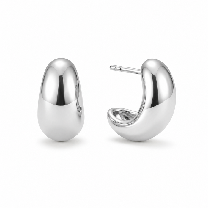 Half Dome Hoop Earring