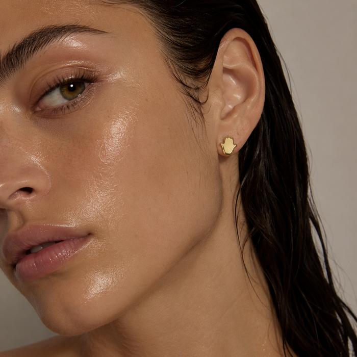 Hamsa Stud Earring