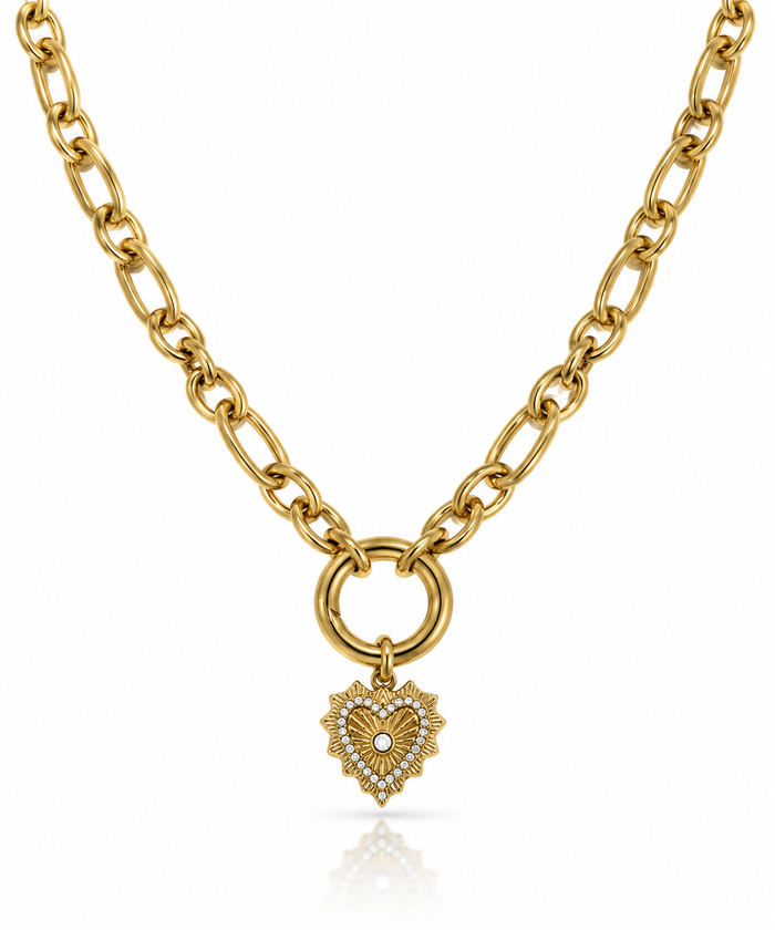 Heart Charm Toggle Necklace
