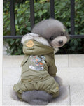 Hooded Four Legs Drivers Style Pet Dog Winter Coat Clothes From S to XXL Free Shipping