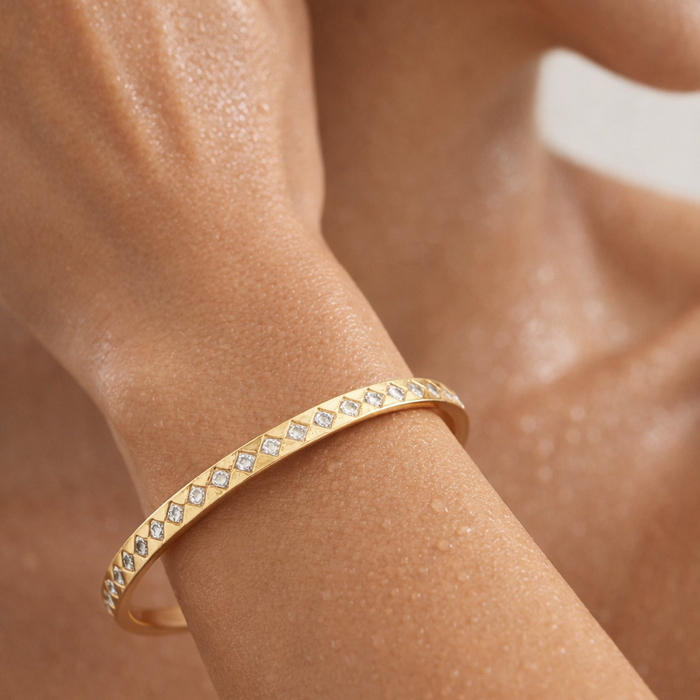 Isabella Geometric Bangle Bracelet
