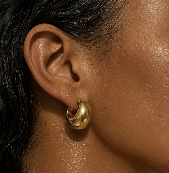 Kane Dome Half Hoop Earring