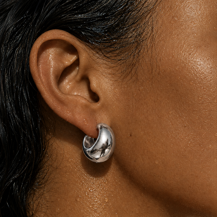 Kane Dome Half Hoop Earring
