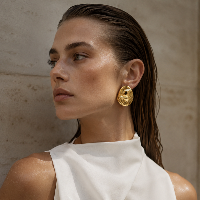 Katia Oversized Molten Stud Earring