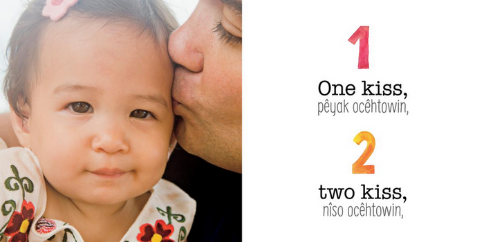 Kiss by Kiss / ocêhtowina : A Counting Book for Families. Plains Cree Ed. (BD)