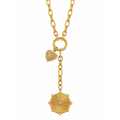 Linden Toggle Chain Medallion Lariat Necklace — Mid-Length Necklace